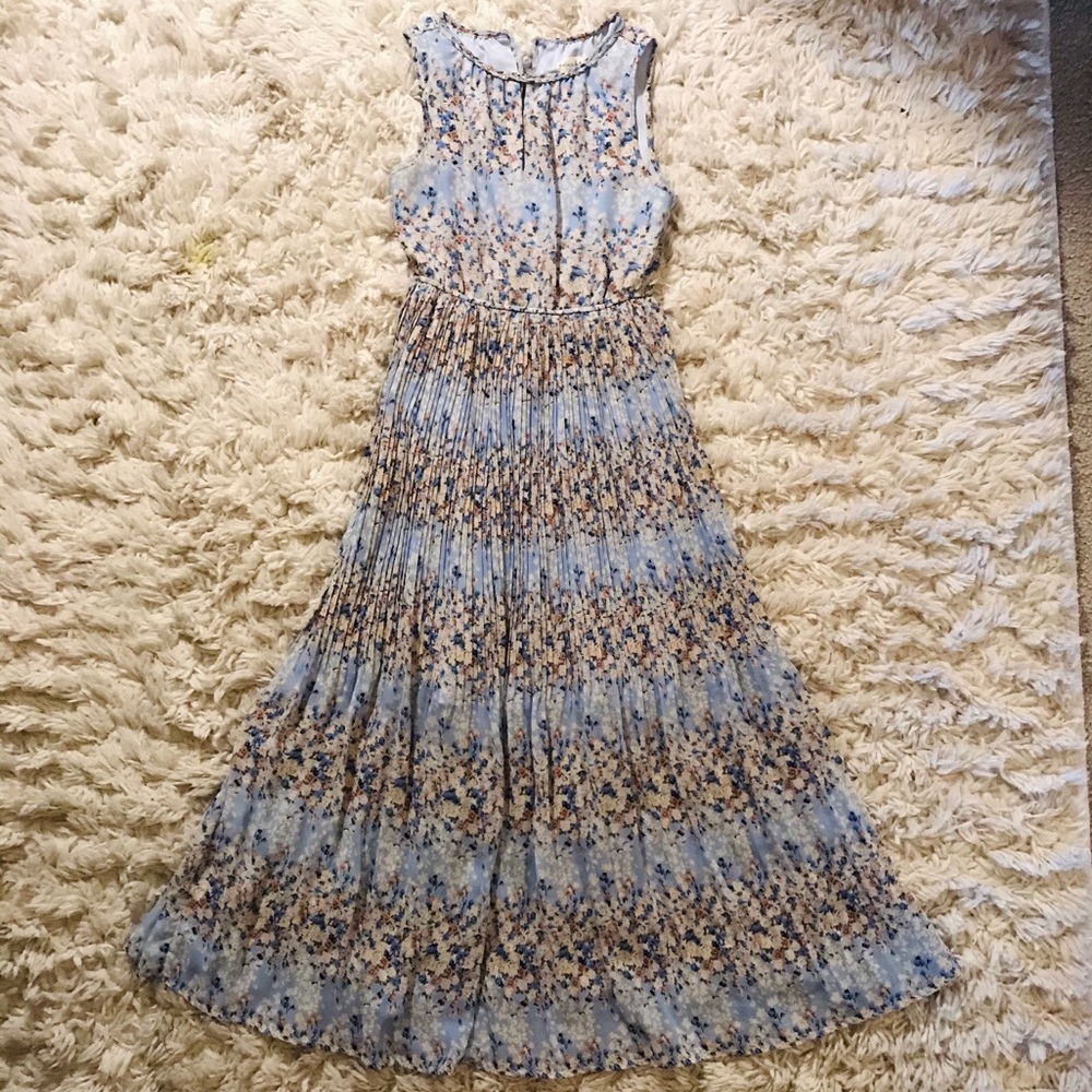 Maison Jules Pleated Midi Dress